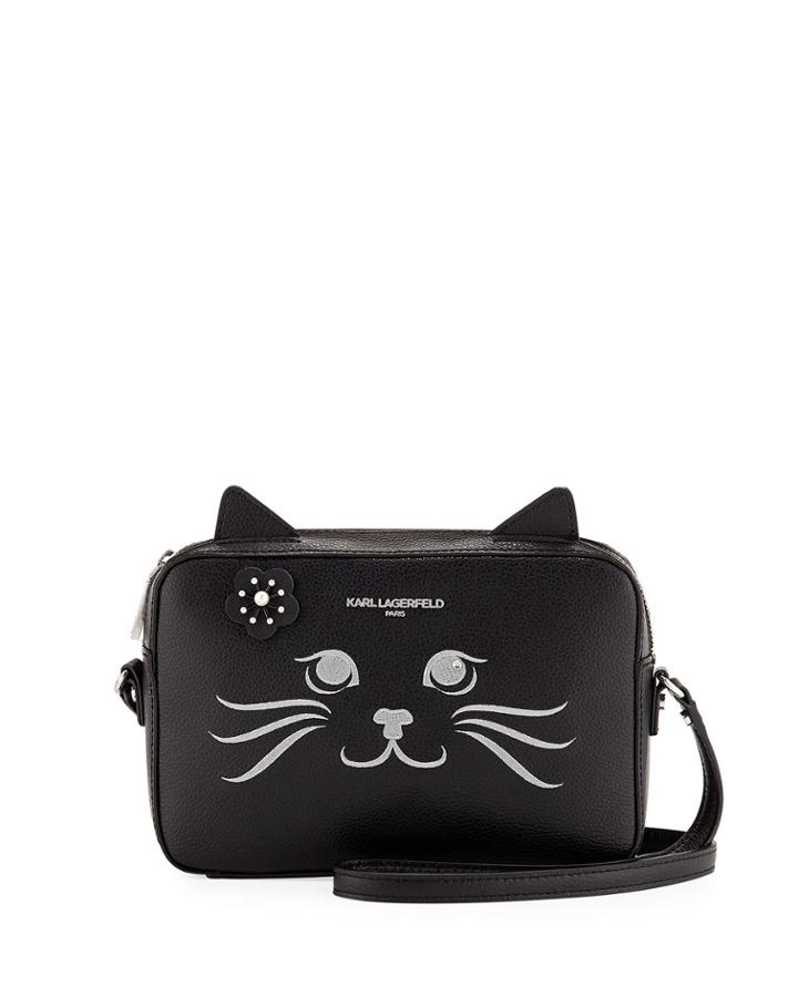 Maybelle Choupette Cat Faux-saffiano Crossbody Bag