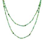 Single-strand Emerald & Tsavorite Necklace