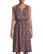 Baja Bound Sleeveless Floral-print Dress