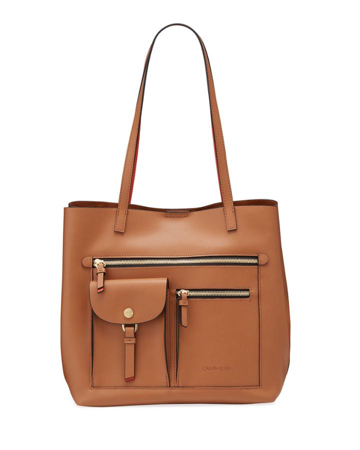 Rossa Two-tone Pocket-front Tote Bag