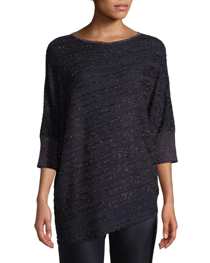 Copper Lace Knit Asymmetric