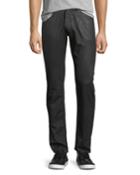 Coated Straight-leg Jeans