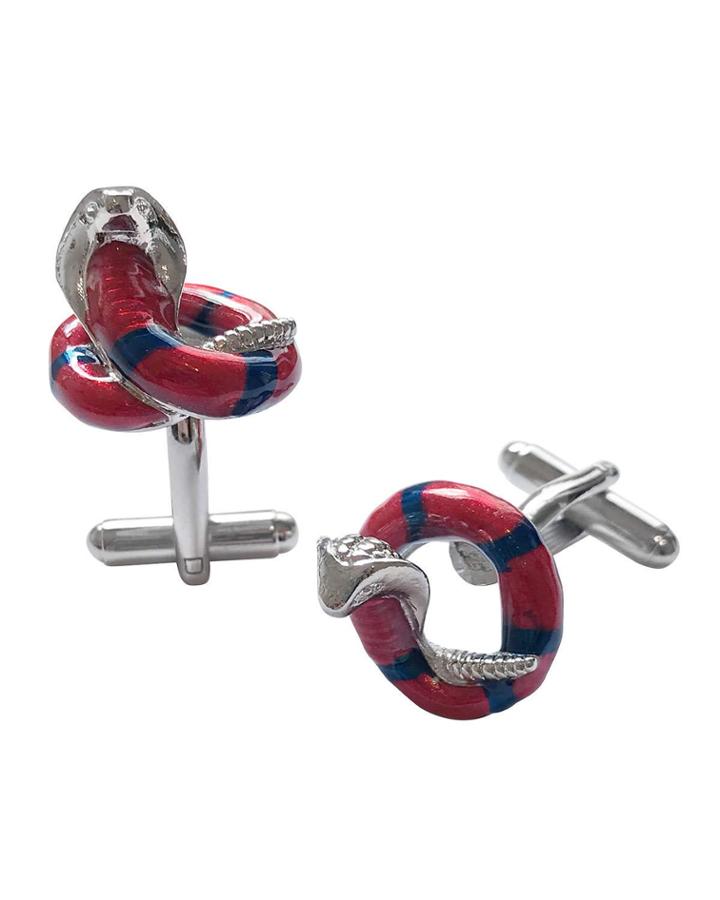 Painted Cobra Cufflinks
