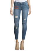Gigi Low-rise Skinny Denim Jeans W/ Novelty Details