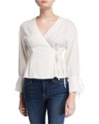 Tie Sleeve Wrap Top