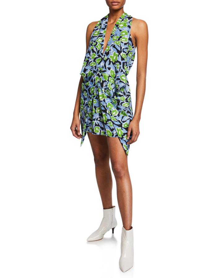 Delf Floral Print Sleeveless Dress