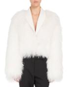 Shawl-collar Shearling Fur Jacket