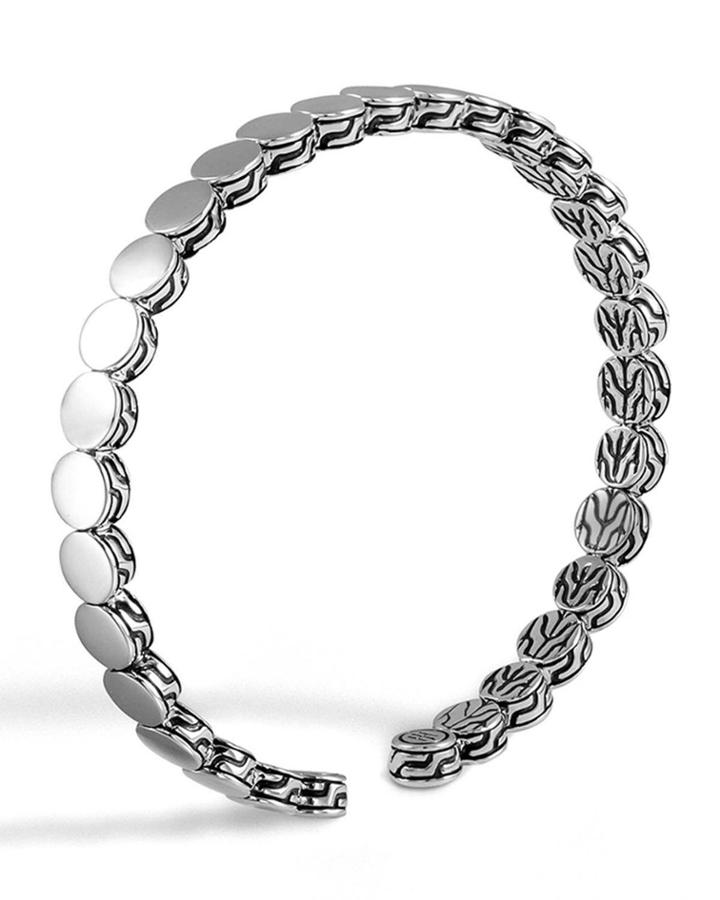 Dot Silver Slim Flex Cuff,