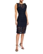 Fitted Lace Illusion Sleeveless Dress
