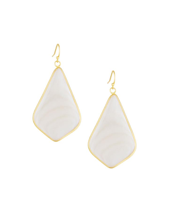Mother-of-pearl Triangular Drop Earrings
