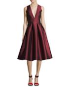 Kerala V-neck Sleeveless Fit-and-flare Cocktail Dress