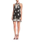 Sansa Beaded Floral-embroidered Cocktail Dress