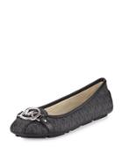 Fulton Logo-print Moccasin, Black