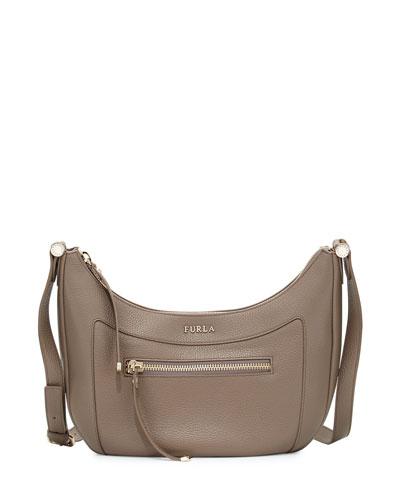 Ginevra Leather Crossbody Bag, Daino
