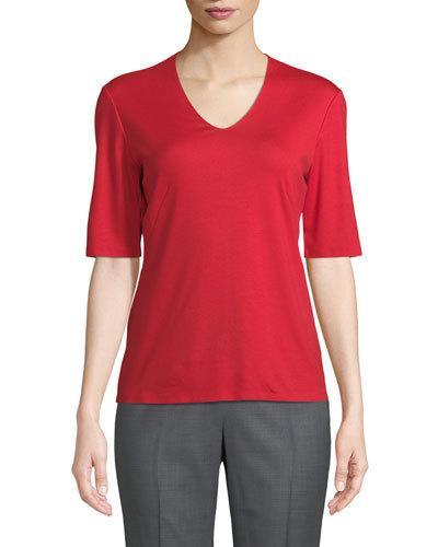 Swiss Cotton Rib-framed Tee