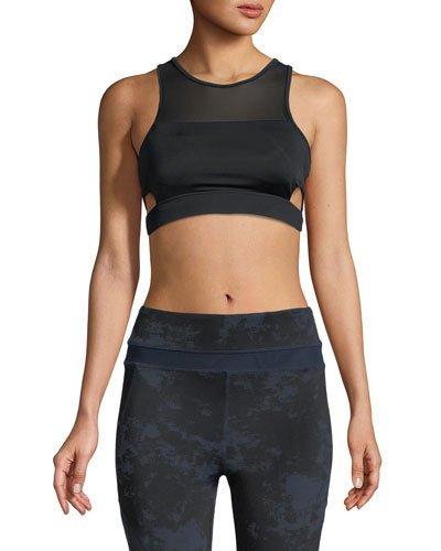 Check Me Out High-neck Bra, Black