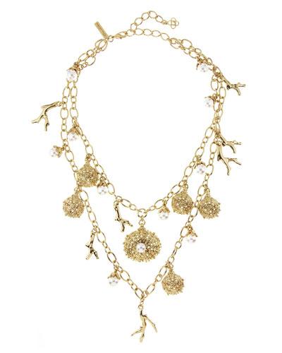 Urchin Two-strand Charm Necklace