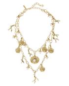 Urchin Two-strand Charm Necklace