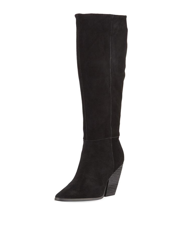 Nyles Western Block-heel Knee Boots