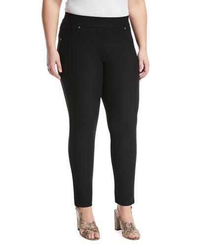Twill Pull-on Skinny Leggings,