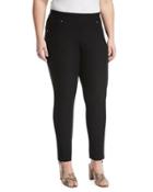 Twill Pull-on Skinny Leggings,