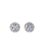 18k White Gold Diamond And Topaz Flower