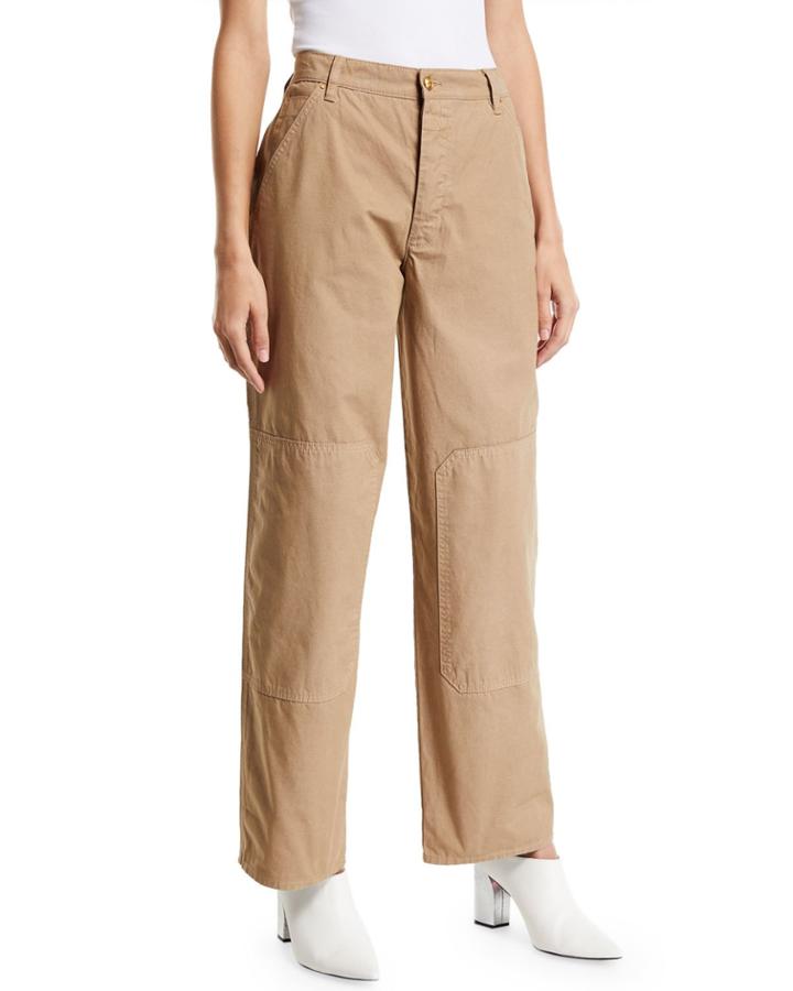 High-waist Twill Carpenter Pants