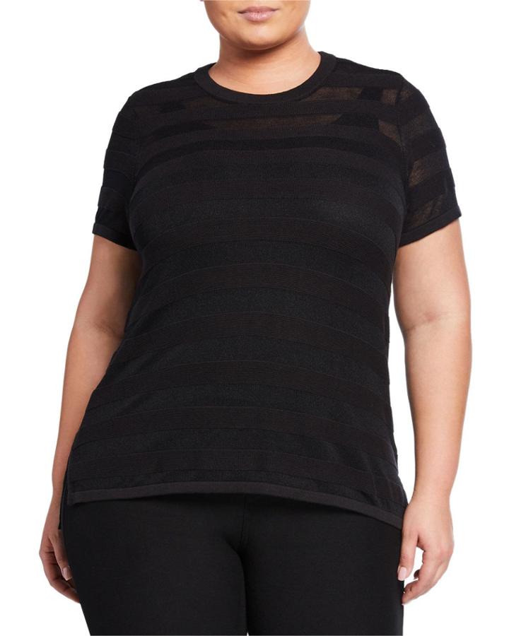 Plus Size T-body High-low Blouse