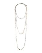Crystal, Agate & Pearl 3-strand Necklace, White