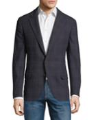 Men's Prince Of Wales Deconstructed Wool-blend Jacket