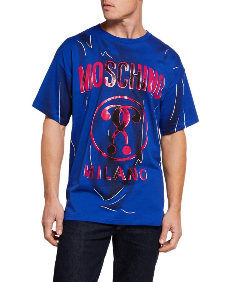 Men's Double Question Mark Logo Jersey T-shirt