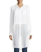 Poplin Shirting Tunic, White