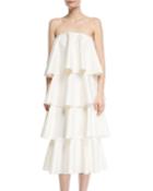 Frida Strapless Tiered Ruffled Cocktail Dress