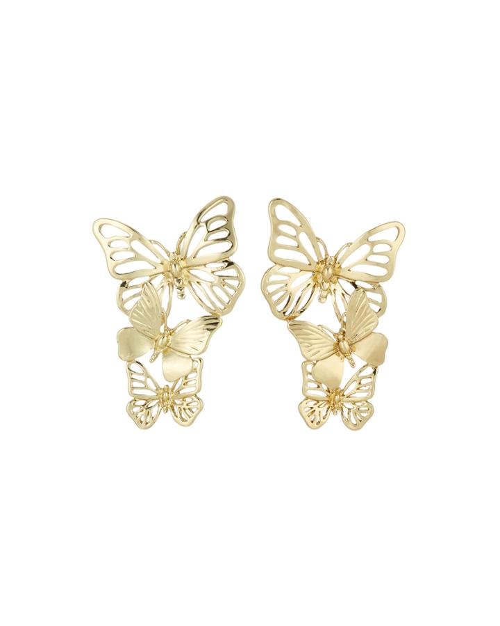 Tiered Butterfly Earrings