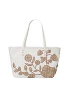 Zucca Embroidered Floral Tote Bag