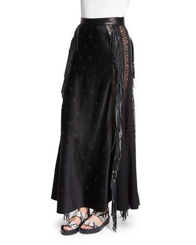 High-waist Embellished Maxi