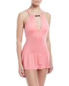 High-neck Plunge Keyhole