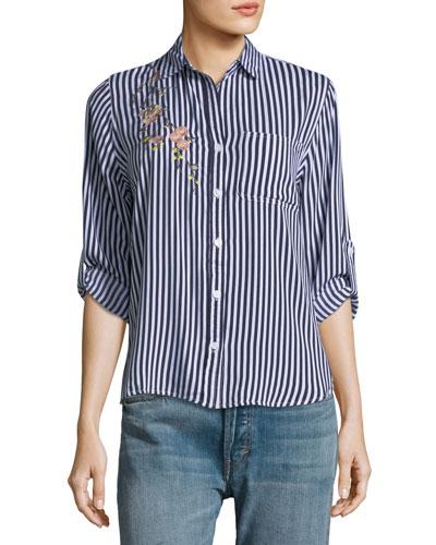 Elisa Floral-embellished Long-sleeve