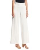 Wide-leg Tux Pants, Off White