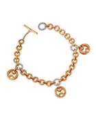 Marina Two-tone 18k Charm Bracelet W/ Diamonds