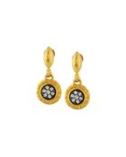 24k Pave Moonstruck Drop Earrings