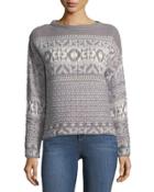 Jacquard-knit Boat-neck