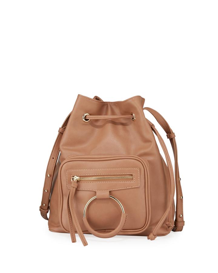 Casual Affair Vegan Leather Bucket Bag