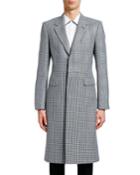 Men's Glen Plaid & Houndstooth Wool Coat