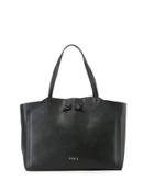 Kawaii Leather Tote Bag, Onyx