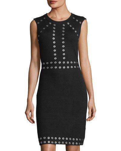 Sleeveless Grommet-studded Dress