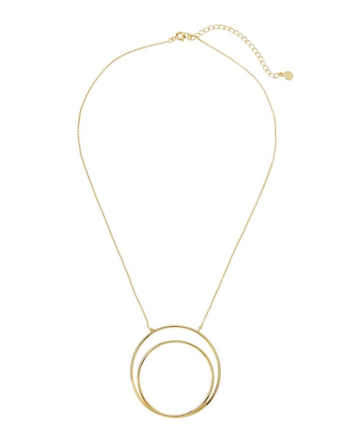Tiered Two-circle Pendant Necklace