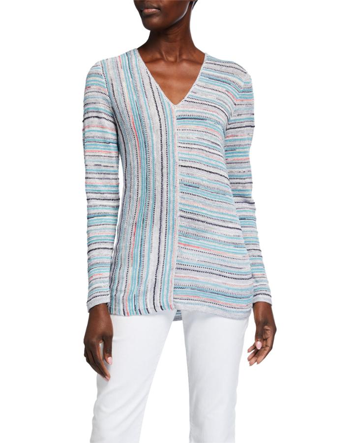 Notable Stripe Linen-blend Top