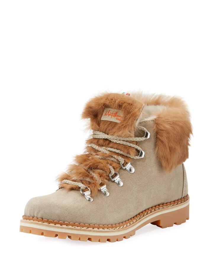 Margherita Fur-trim Hiker Boot