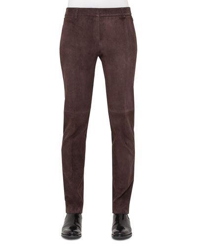 Melvin Suede Slim-leg Pants, Date